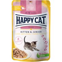 Voordeelpakket Happy Cat Pouch Meat in Sauce 48 x 85 g - Land-Geflügel (Kip) Kitten
