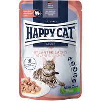 Voordeelpakket Happy Cat Pouch Meat in Sauce 48 x 85 g - Atlantik-Lachs (Zalm)