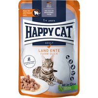 Voordeelpakket Happy Cat Pouch Meat in Sauce 48 x 85 g - Land-Ente (Eend)