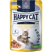 Voordeelpakket Happy Cat Pouch Meat in Sauce 48 x 85 g - Land-Geflügel (Kip)